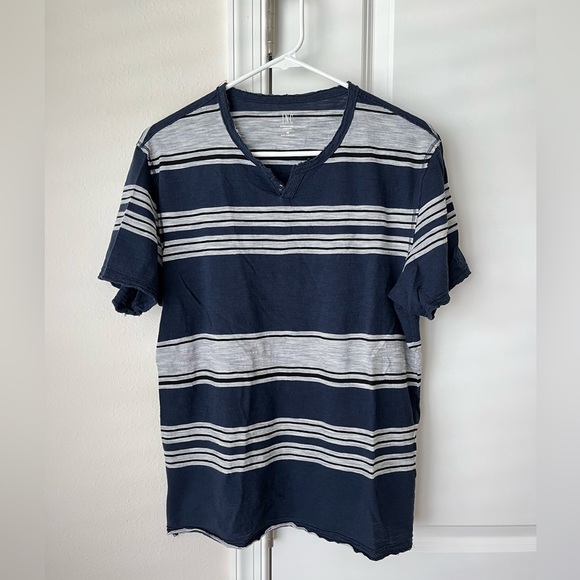 INC International Concepts Men's Shirt Medium Striped Blue - Picture 1 of 7